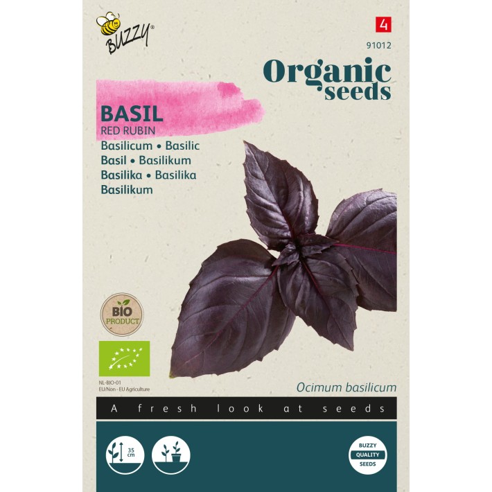 Buzzy® Organic Basilic Red Rubin (BIO)