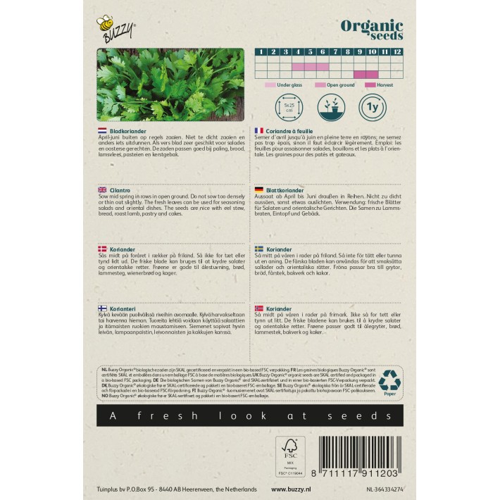Buzzy® Organic Coriandre à feuille(BIO)
