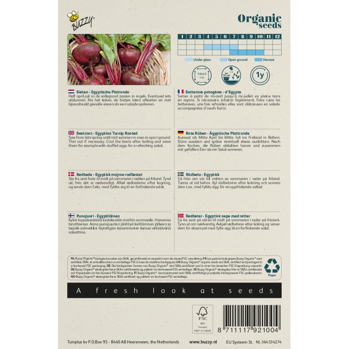 Buzzy® Organic Betteraves potageres D'Egypte (BIO)
