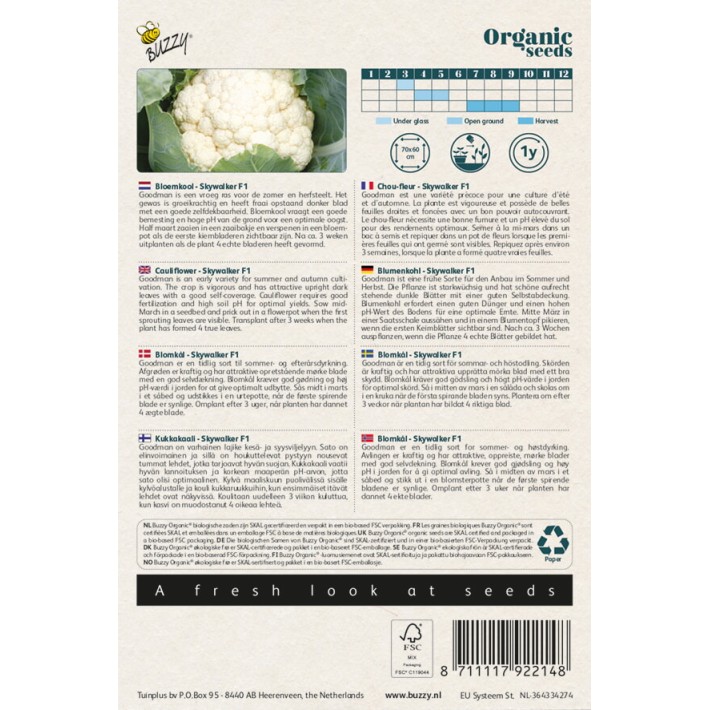 Buzzy® Organic Chou fleur Goodman F1 (BIO)