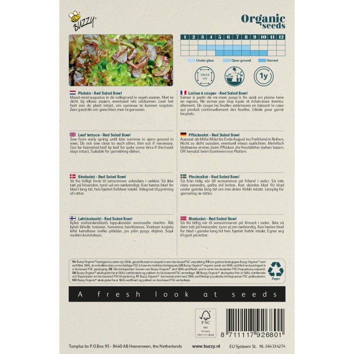 Buzzy® Organic Laitue à couper Red Salad Bowl(BIO)