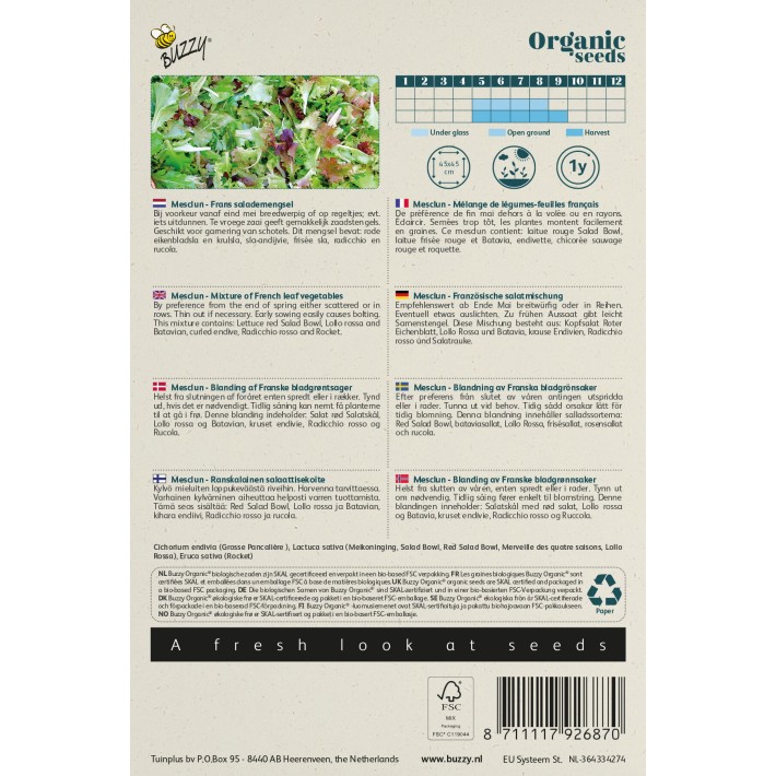 Buzzy® Organic Mélange de salade Française (BIO)