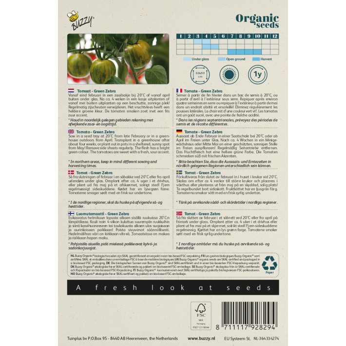 Buzzy® Organic Tomato Green Zebra  (BIO)