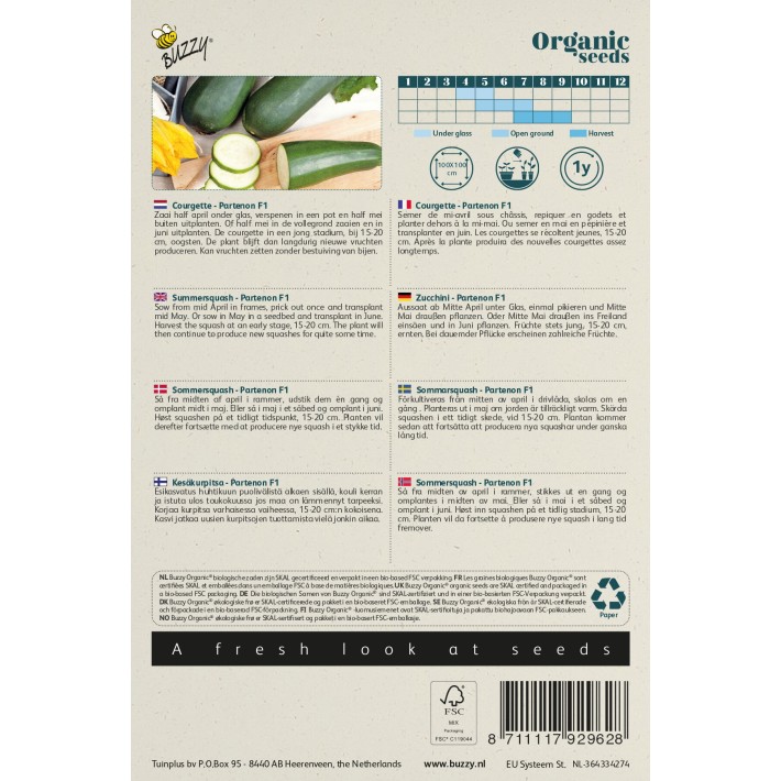 Buzzy® Organic Courgette Partenon F1(BIO)