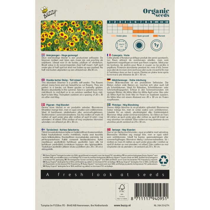 Buzzy® Organic Coreopsis Varie  (BIO)