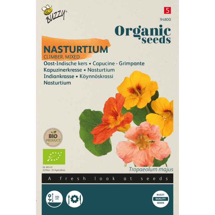 Buzzy® Organic Capucine Grimpante, variée(BIO)