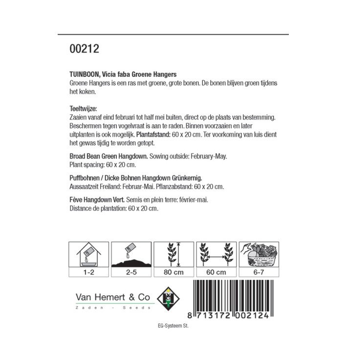 Tuinboon Groene Hangers, 60 gr.