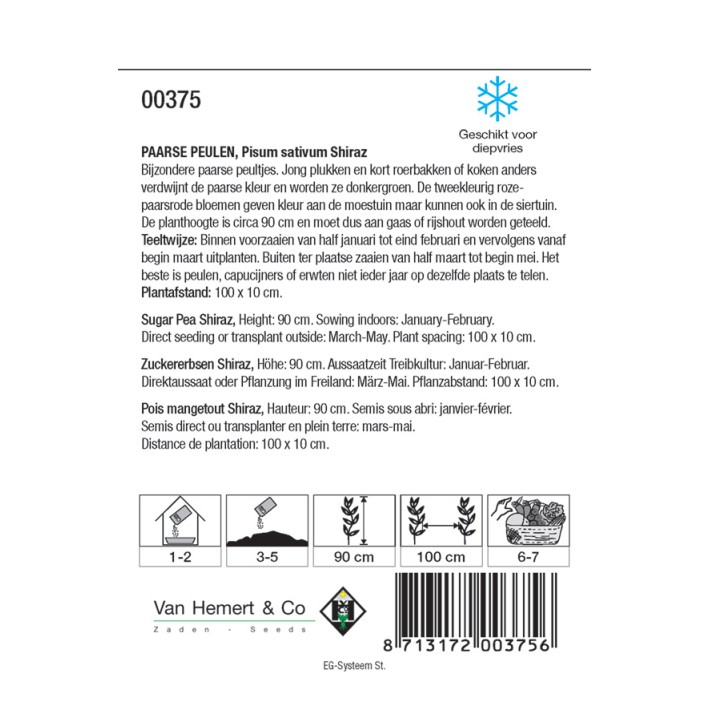 Paarse Peul Shiraz, 50 gr.