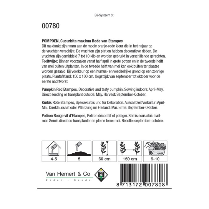 Pompoen Rode van Etampes