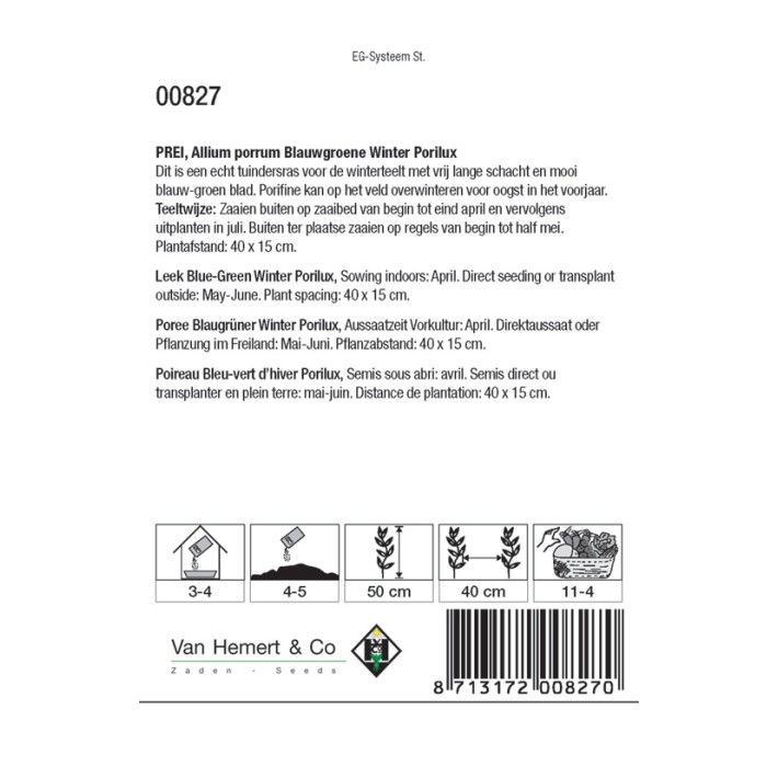 Prei Blauwgroene Winter Porilux