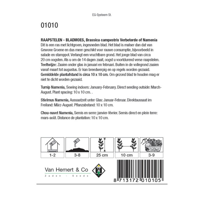 Raapstelen - Bladmoes Namenia