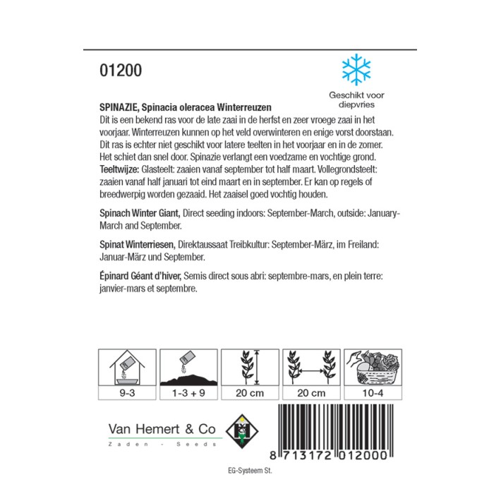 Spinazie Winterreuzen, 35 gr.