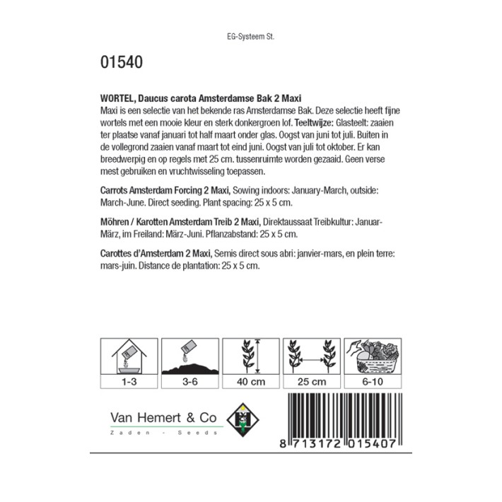 Wortel Amsterdamse Bak 2 Maxi