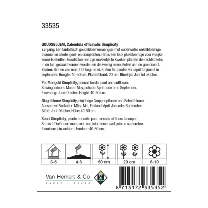 Calendula officinalis Simplicity