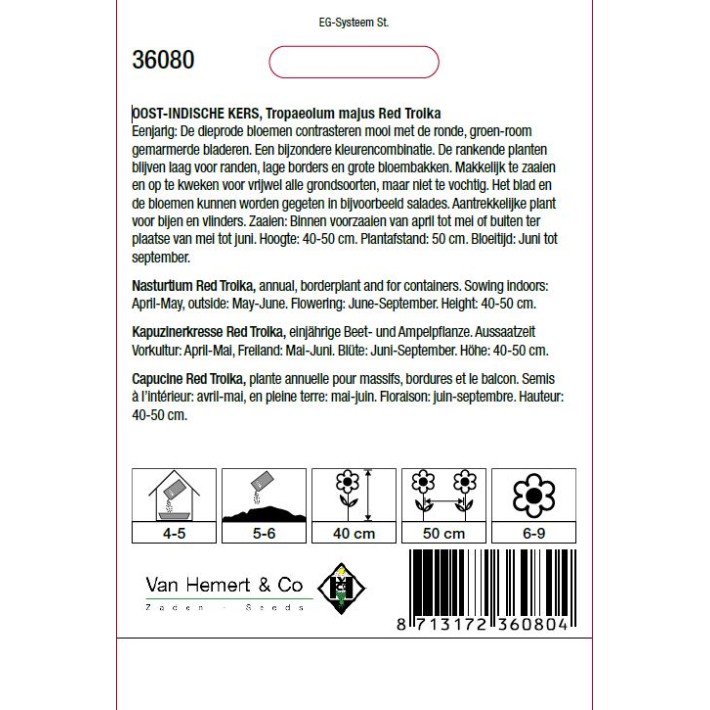 Tropaeolum m. Red Troika