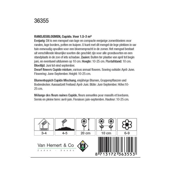 Cupido randjesbloemenmengsel
