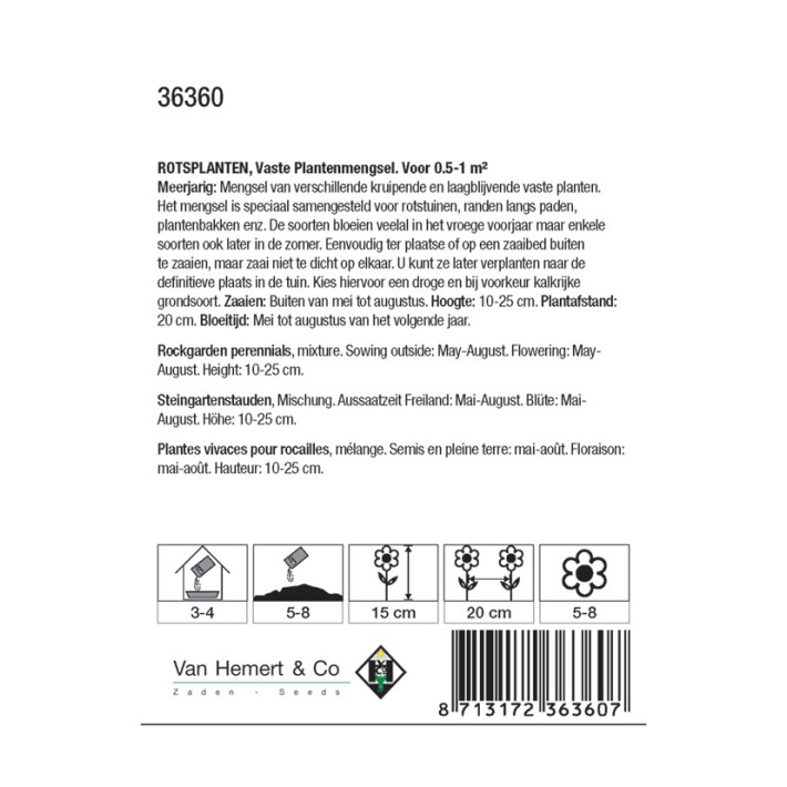 Rotstuinmengsel meerjarig