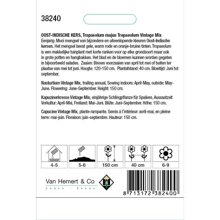 Tropaeolum majus Vintage Mix