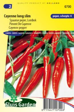 Chili Cayenne Long Slim (Capsicum) 40 Samen SL